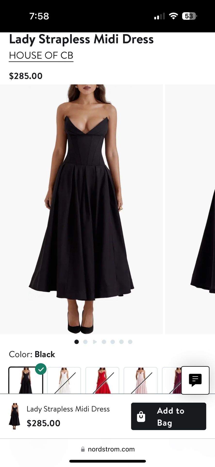 House of CB Strapless Gown