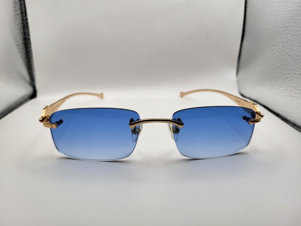 Cartier Rimless Glasses(Blue)