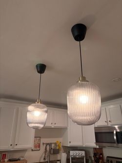 IKEA SOLKLINT pendant lights – set of 2