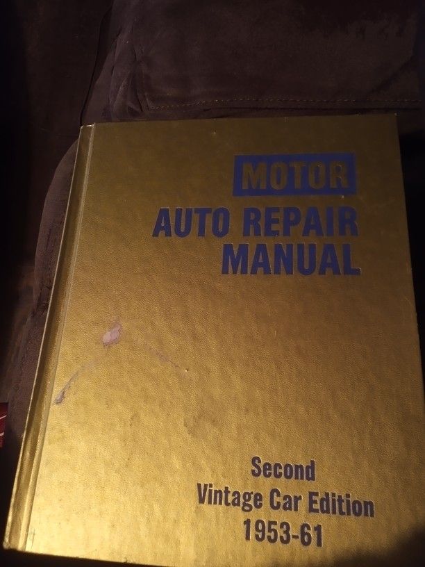 Vintage Motor Auto Repair Manual For Vintage Cars From 1953 Through 1961