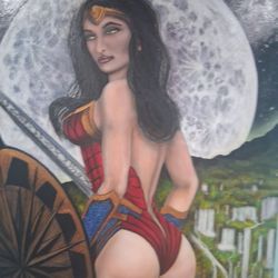 Wonder Woman Oil Painting