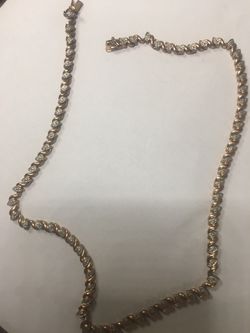 925 Silver gold necklace