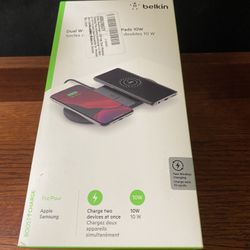 Belkin Dual Wireless Charger Charging Pad 10W Boost Charge For iPhone Samsung