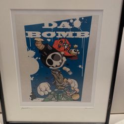 CUSTOM MATTED FRAMED GRAFFITI DA BOMB 