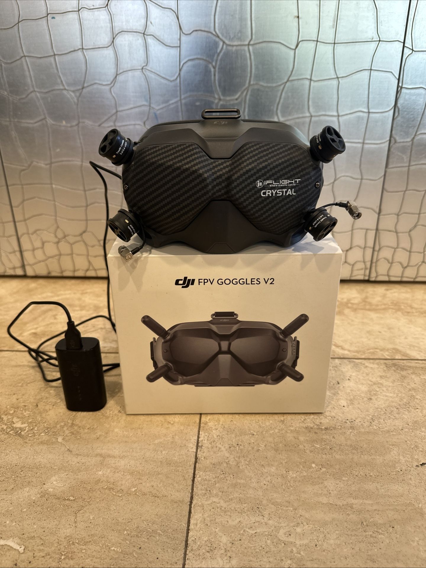 Original DJI FPV Goggles V2 With Antenna Upgrades LHCP