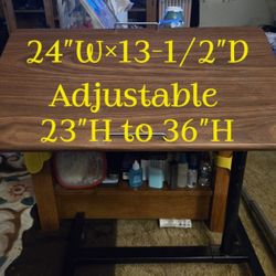 Height Adjustable Rolling Potable Laptop Table