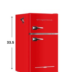 Frigidaire Retro Compact Fridge Freezer Combo, 
