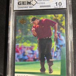 2001 Upper Deck #1 Tiger Woods Rookie Gem Mint 10