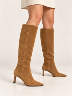 Nine West Knee-High Suede Heeled Boots