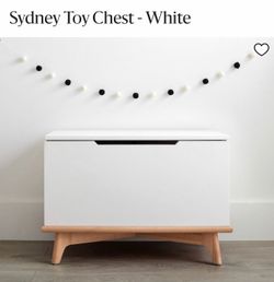 West Elm Toy Chest Mint Conf Solid Wood