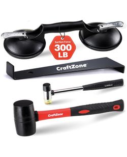 4PC Laminate Flooring Tools, Floor Gap Repair Tool Set with Suction Cup & Rubber Mallet Hammer, Fixer Tool for Floating Wood Floors $30 new in box  lo