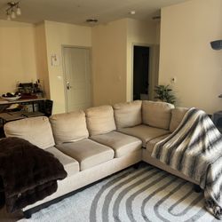 Tan Sectional Couch 