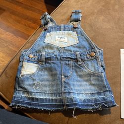 Baby Girl Oshkosh Jean Skirt Overalls Size 6months