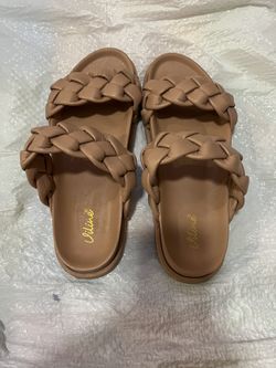 Nude Tan Braided Sandals Size 7.5-8