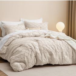 Queen Comforter Set - Beige Comforter,