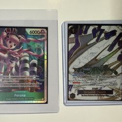 One piece Rare cards! Ground Defense and Perona 