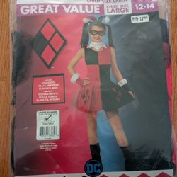 NWT Halloween Harley Quinn Costume Girls Large 12-14