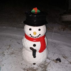 Vintage Ceramic Snowman Drink Dispenser 