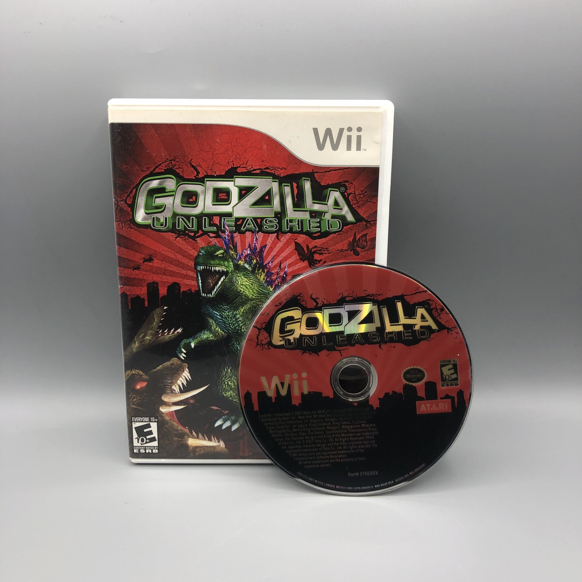 Godzilla: Unleashed Nintendo Wii Game No Manual Tested, Working.