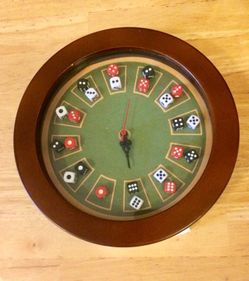 Pool Table Dice Home Decor Clock