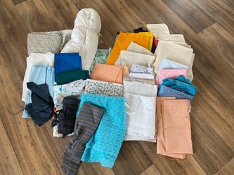 Large Lot of New Unused Vintage Fabric & Sewing Material