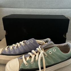 cool sage/slate lilac converse (size 8.5 men’s and 10.5 women’s)
