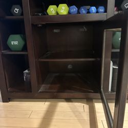 Tv Stand Cabinet With Storage. Beautiful Wood. 