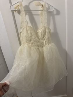 Lulus Sequin Tie Strap Mini Dress