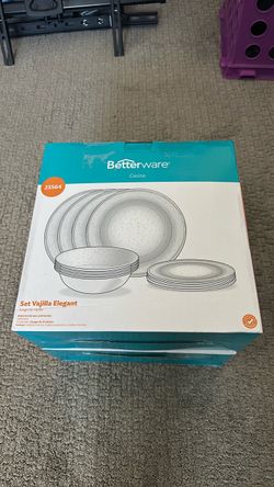 Betterware 24-Piece Melamine Dinnerware Set – NEW in Boxes