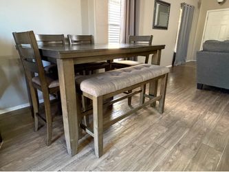 Crown Mark 6-Piece Counter Height Dining Set – Priced to Sell! $400