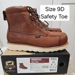Red Wings Irish Setter Safety Toe Work Boots Size 9D