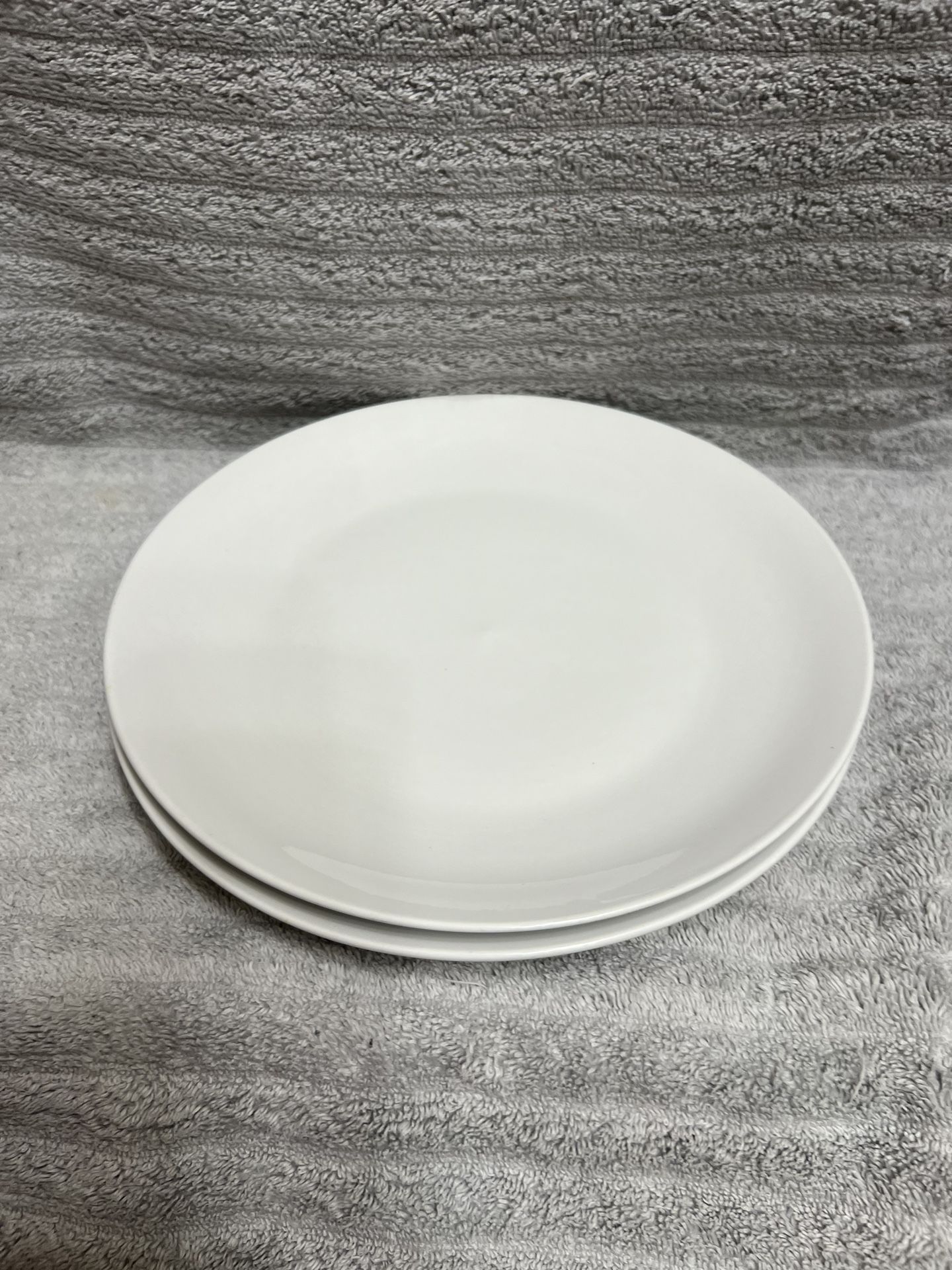 Two White Diner Plates 10.5”