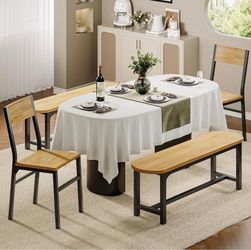 Set of 2 modern dining chairs and 2 branch with ergonomic backrest