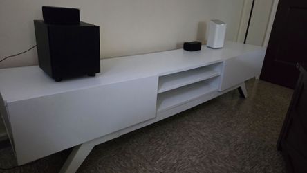TV STAND (white) w/ storage