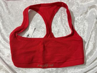 Victoria’s Secret PINK  red ribbed bralette