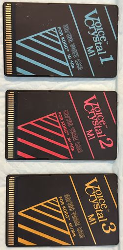 KORG M1 Keyboard Voice Crystal 1, 2, 3  Cards
