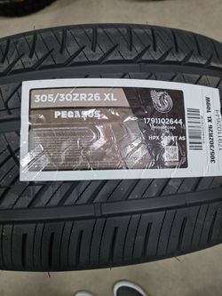 New Tires 305/30R26 Pegasus HPX sport AS $145 each sale