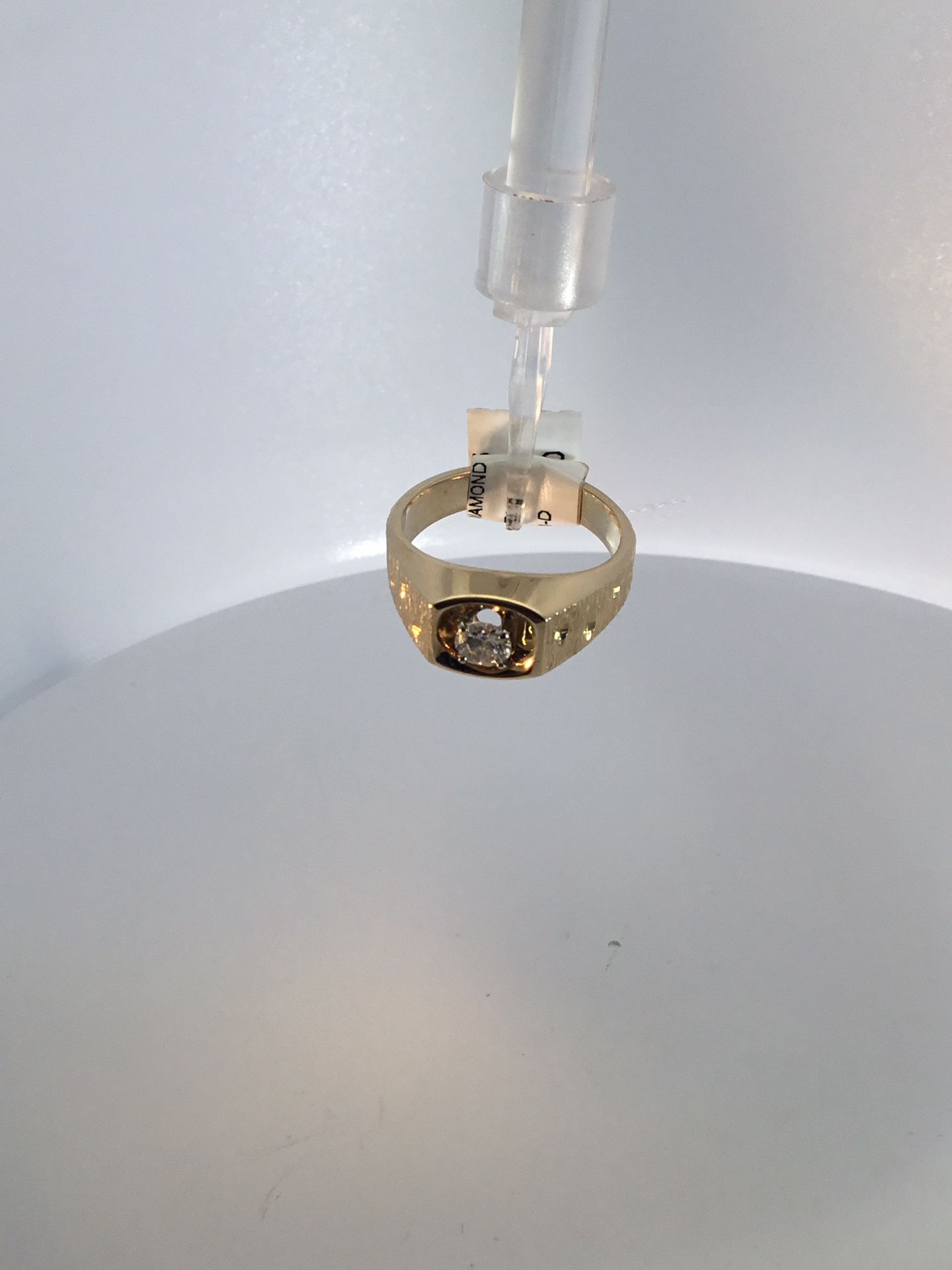 14K Yellow Gold Men’s Round Diamond Fashion Ring