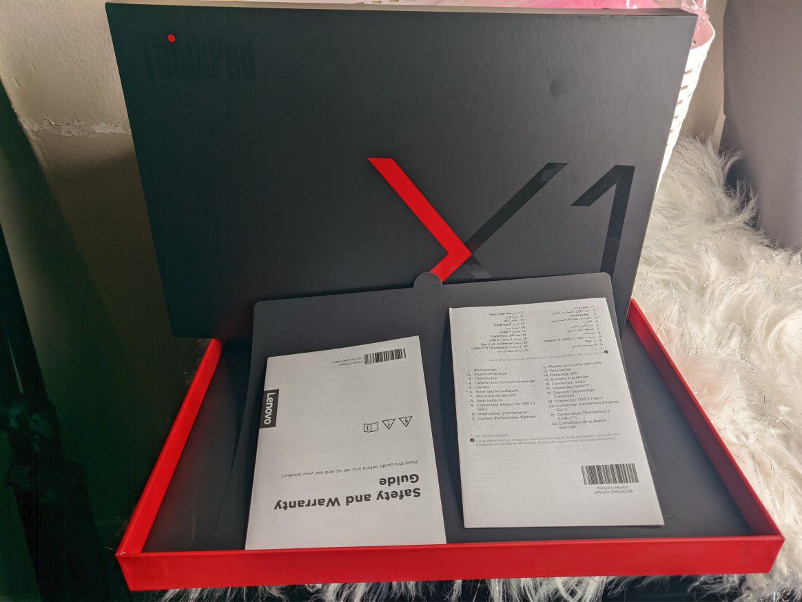 EMPTY Lenovo X1 carbon laptop box