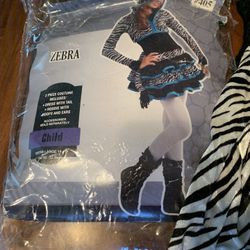 Zebra costume child - xl 14-16 - for 10-12 years old