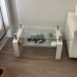 White Glass Coffee Table