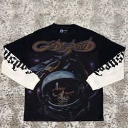 Godspeed Space Traveler 2 Layered L/S T-Shirt Black