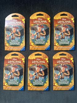 Disney Lorcana TCG Wilds Unknown Lot of 6 packs