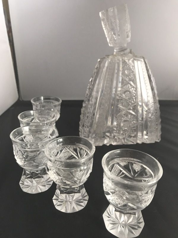 Waterford crystal liquor shot glass decanter as is