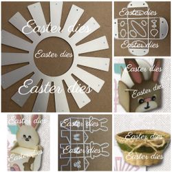 Easter Basket, Bunny Egg Holder, Bunny Box Die Sets ( Read Info)