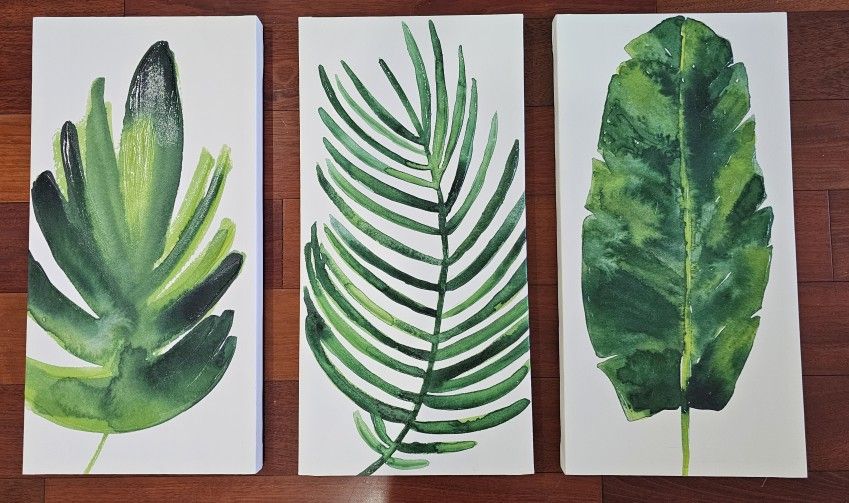 3 piece Canvas Art. 24x12 inches each piece