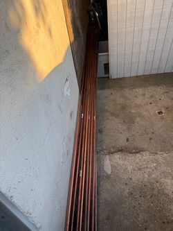7 pipes 3/4 x 10 ft. Copper Type L Pipe Blue line from Home Depot/pipas de cobre  línea azul 7 pipas