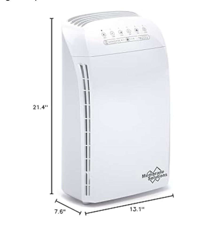Membrane Solutions MSA3 Air Purifier for Home, Room Up to 1590 sq ft