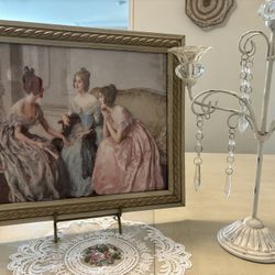 Vintage Frame With Antique Inspired Print 