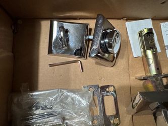 Chrome Door Deadbolt Lock Set with Hardware